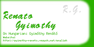 renato gyimothy business card